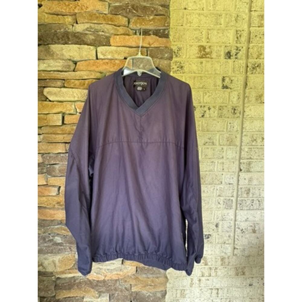 FootJoy Long Sleeve Windbreaker Shirt-Navy-Size Large